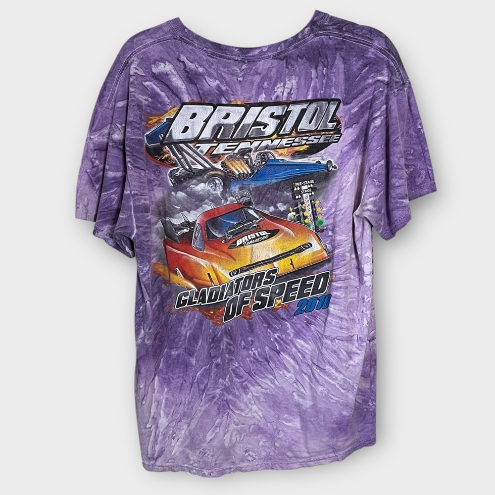 BRISTOL Tennessee Gladiators of Speed 2018 T Shirt Size L Graphics Front & Back